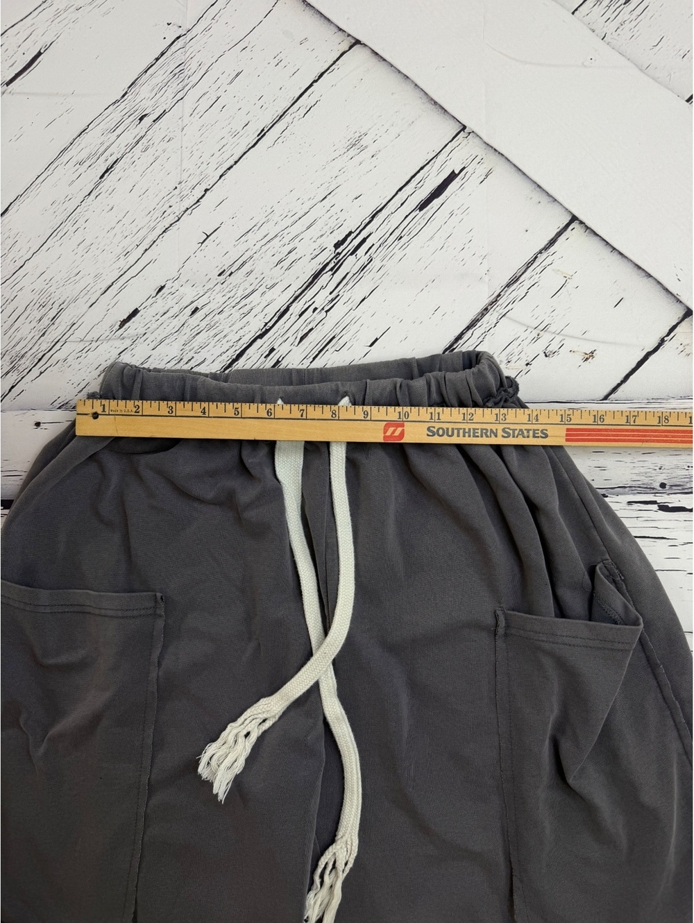 Boho Grunge Fairycore Smoke Gray Mineral Wash Wide Leg Lounge Pants Women Medium - Picture 2 of 7